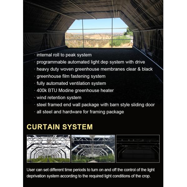 Mushroom Light Deprivation Greenhouse With Hot Dip Galvanized Steel Pipe