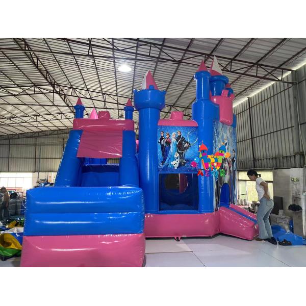 5x4m Inflatable Combo Bouncer Commercial Dry Slide Combo Bouncy Frozen Jumping