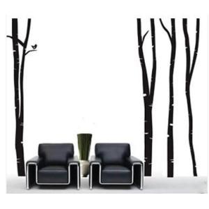 Personalised Contemporary Removable Tree Wall Flower Stickers G010