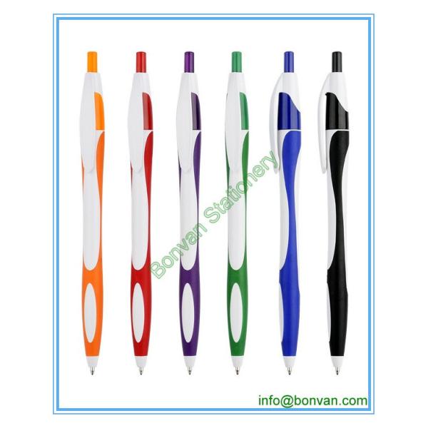 Buy two color injected plastic ball pen,double injected pens at wholesale prices