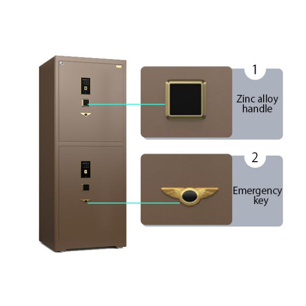 H1880mm Commercial Deposit Safe Fingerprint Lock and Alarm System for Secure Storage