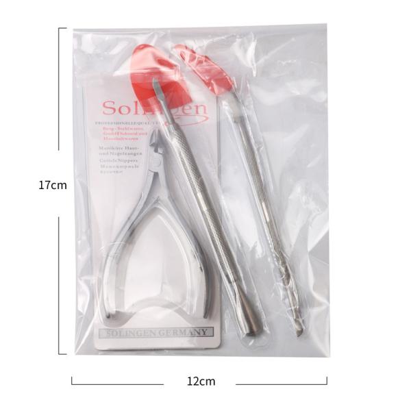 Hot sales Nails Exfoliating Tool Stainless Steel Scissors with Brush Pen Push Barbed Dead Skin Multi Function Nail Clippers