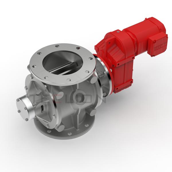 Blow Through Multiport Rotary Valve Air Lock Feeder For Powder Pellet Handling