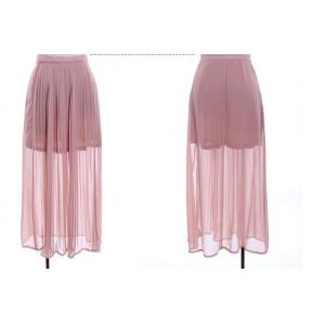 Simple Long Chiffon Womens Summer Skirts Casual And Custom Made