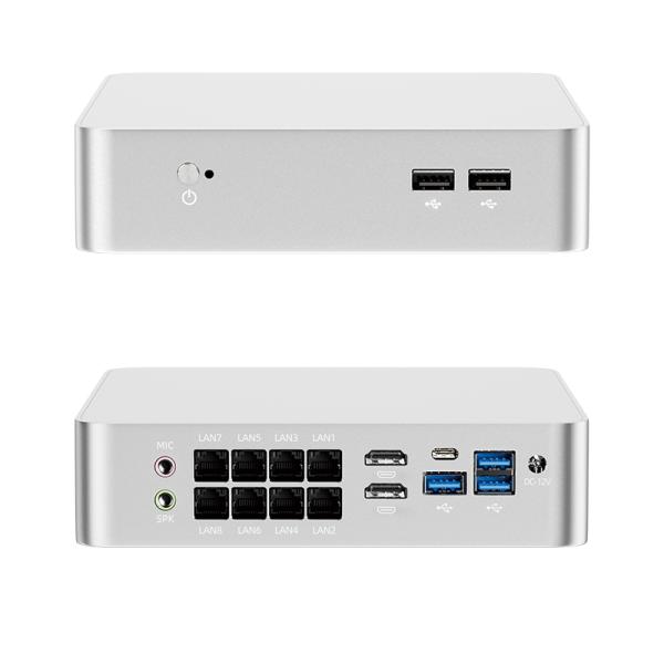 Buy Intel Core i7-8705G With 8 LAN 2 HDMI 1 DC DDR4 64GB RAM Industrial Mini PC at wholesale prices