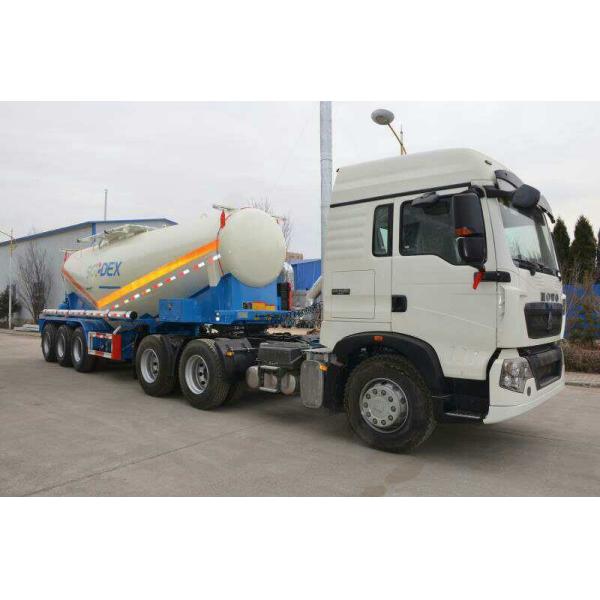 Buy Latex Matrix Emulsion Explosive Transport Semi - Trailer For Mines Blasting 30 Tons Load Capacity 22m3 Volume at wholesale prices