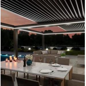 Outdoor patio intelligent retractalbe aluminum blade pergola