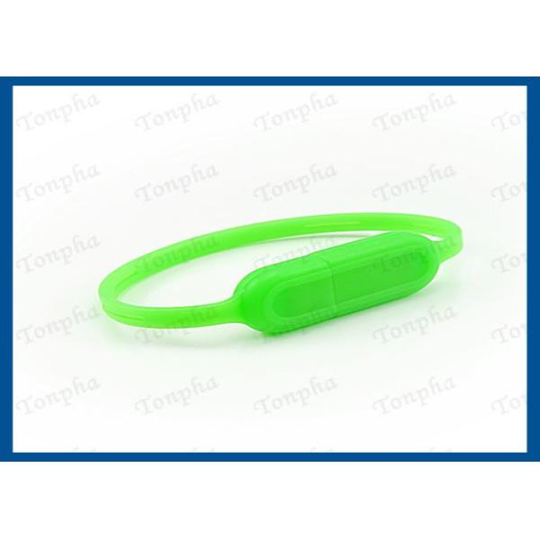 Promotional Thin Wristband Flash Drive Convenient Carrying Silicone Material