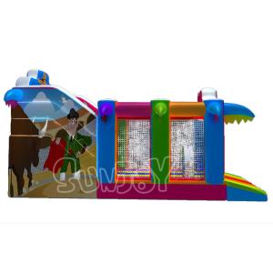 Bullfighting Combo Inflatable Play Park With Obstacle Course