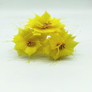 Quality Revamp Your Millinery Game with 5*10 cm Goose Feather Flower Mount and Wire Accessory for sale