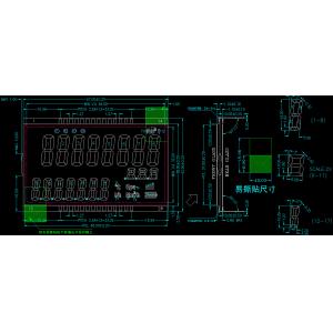 Customized Vehicle Controller Seven Segment Display Lcd TN