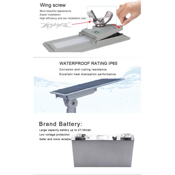 Intergrated Lamp LED Solar Street Lights Outdoor 100w Motion Sensor