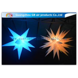 Indoor Colorful Star Inflatable Lighting Decoration Advertising For Event