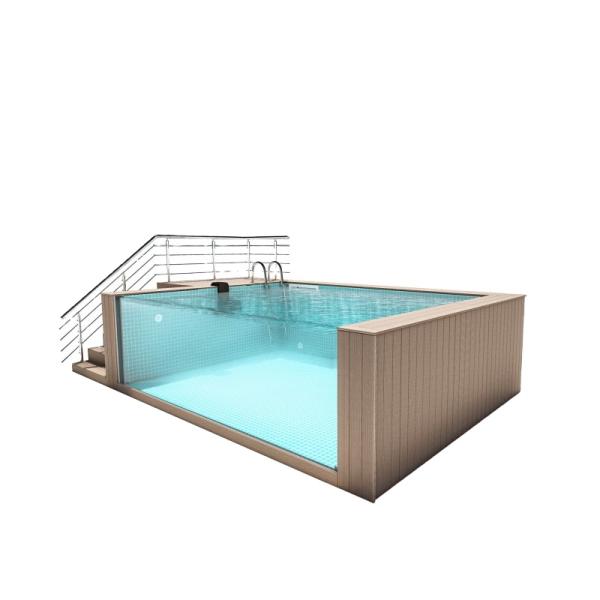 Family-friendly Above Ground Swimming Pool with 10m3 Water Capacity and Safety Design