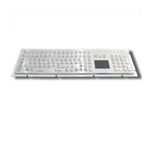 Quality Waterproof 304 Stainless Steel Industrial Keyboard With Touchpad Usb Interface for sale