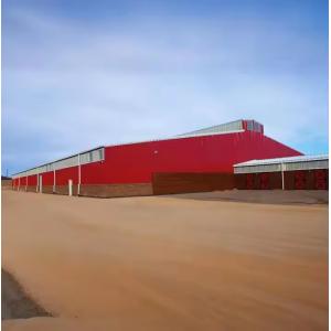 Prefab Steel Structure Cow Shed Earthquake Resistant For Cattle Management
