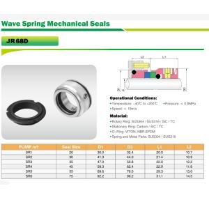 18m/S 68D Industrial Shaft Seals Wave Spring Mechanical Seal