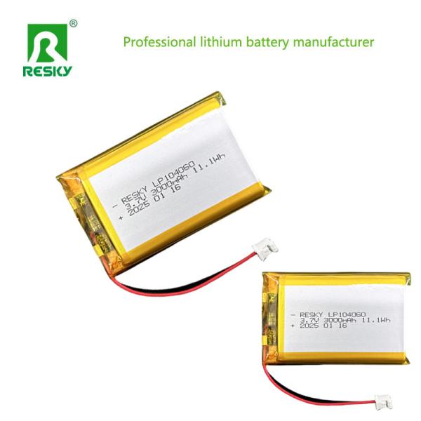 500 Cycles Lipo Battery Pack 104060 3000mAh 33.3wh 3.7V 11.1V