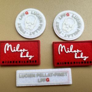 Nylon Flocked Silk-Screen Label (Black, Apparel Use)