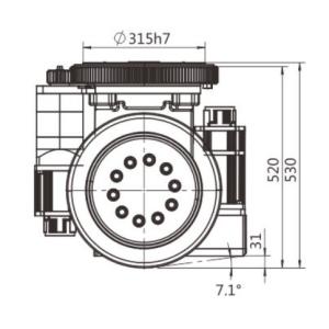 AGV Steering Drive Wheel Assembly Driving 3000W Wheel Diameter 400MM
