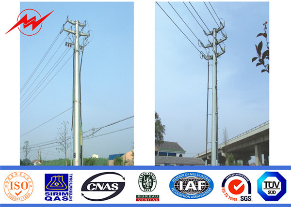 multi sided galvanized steel utility distribution power poles for electrical