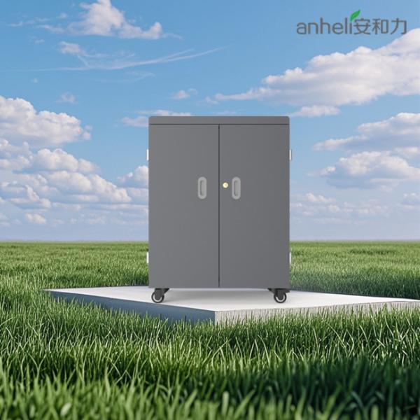 54 Charging Ports USB Charging Cart with 100-250V Input Cooling Fans and Locks