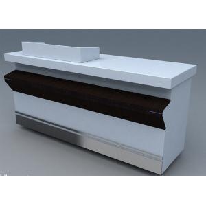 Quality Commercial Steel Edge Retail Shop Counters , Practical Store Checkout Counter for sale