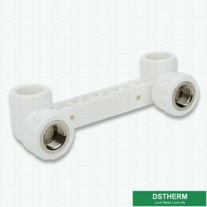 Polypropylene White Ppr Pipe Accessories Double Long Female Threaded Elbow