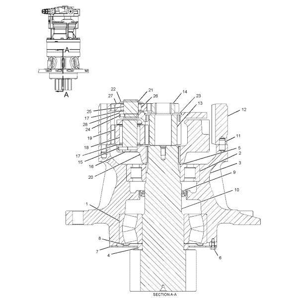 333-3015 Excavator Swing Gearbox For E318D 318D E318D2 318D2