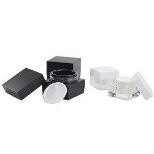 China 5g 10g Square Acrylic Jar Cosmetic Jar Square Shape Container for OEM/ODM on sale