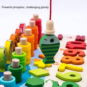 Math Fishing Educational Wooden Montessori Baby Toys 15cm