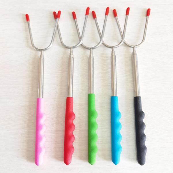 Buy 45inch Camping Stainless Steel Houseware Extending Campfire Roasting Sticks at wholesale prices