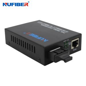 SM SC 20km Gigabit Fiber To UTP 30W POE Media Converter For CCTV Camera
