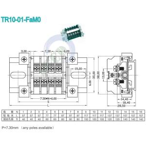 18-1/0 Wire Range Rail Mounted Terminal Blocks for Easy and Secure Installation