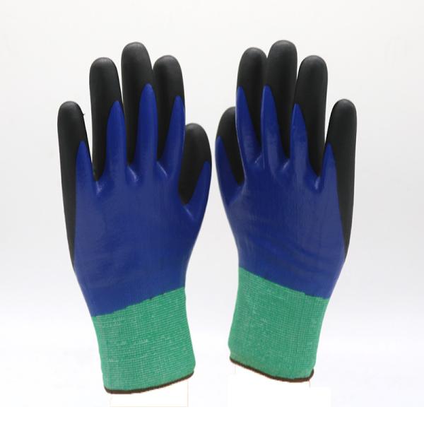 Buy ZM 18 Gauge Cut Resistant Oil Resistant Working Gloves Smooth And Sandy Nitrile Coating Fishing Gloves at wholesale prices