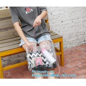 PVC Clear Glitter Chain Shoulder Bag, PVC Shoulder Plastic Beach Bag, clear pvc