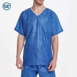 Disposable Scrub Sets Uniform SMS PP Scrub Suit Nurse OEM Scrubs Uniform Sets