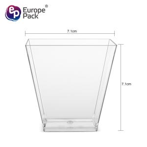 Custom square snack dessert wine yogurt drinking recycle plastic cups