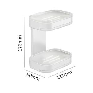 No Drilling Strong Adhesive Plastic Shower Caddy Soap Holder for Bathroom and