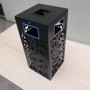 Carved Pattern Sunproof Dia 400mm Steel Outdoor Garbage Cans
