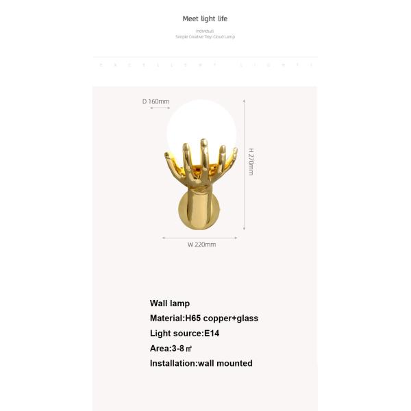 Modern Bedroom corridor Wall Lamp Luxury Living room Art Designer Creative ackground Wall Lamp(WH-OR-255)