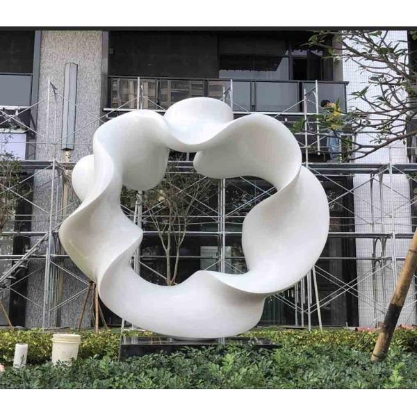Buy Abstract Outdoor Metal Sculpture , Stainless Steel Painted Metal Sculpture at wholesale prices
