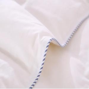 White Home King Solid Ployester Comforter With Piping Duvet Quilt