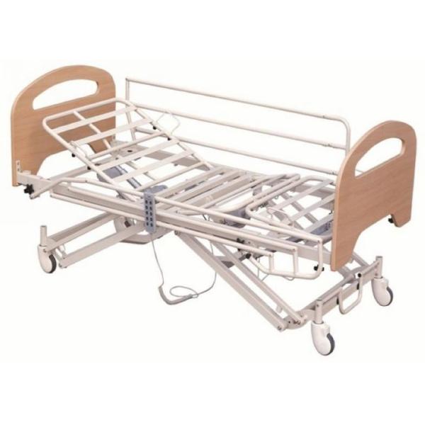 Buy Enameled Steel Structure Nursing Home Beds With Collapsible Side Rails at wholesale prices
