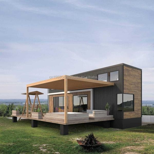 Expandable Log Container Houses Customized Two/Three Bedrooms Luxury Prefabricated Wood Family House