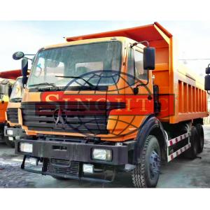 Utility 3 Axle Dump Truck , 25 Ton Dump Truck With Left / Hand Driving Steering