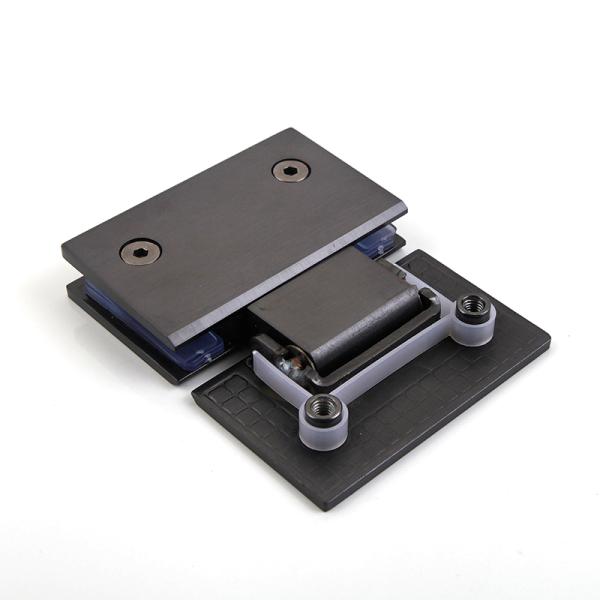Brushed Nickel Finish Black Matte Shower Room Bathroom Hinge for Glass Door Pivot Spring
