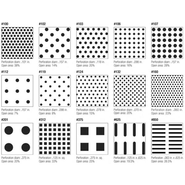 different shapes and size Perforated metal galvanized steel plate