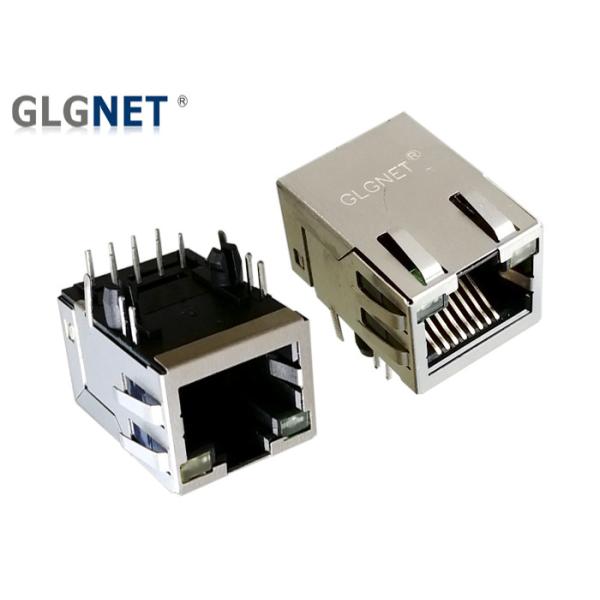 Buy Bi Colored LED Ethernet RJ45 Modular Jack Connector Non POE With EMI Spring at wholesale prices