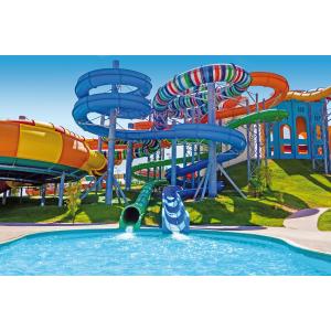 OEM Amusement Equipment Set Fiberglass Water Slide For Swimming Pool